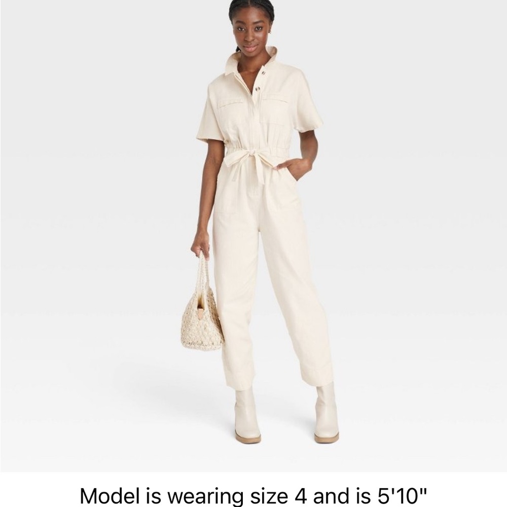 Cream jumpsuit